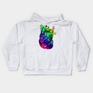 Rainbow Light Heart Kids Hoodie